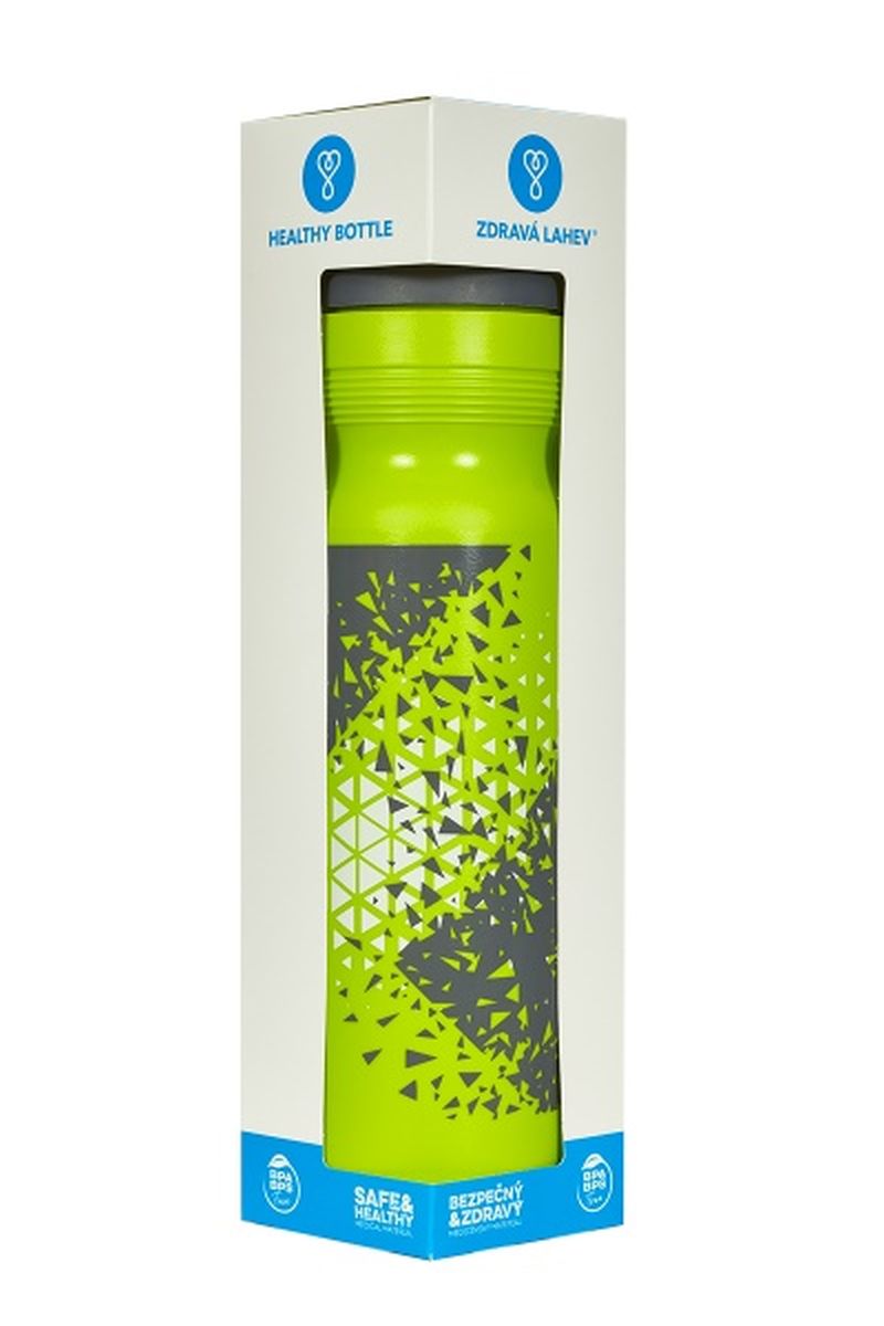 Zdravá lahev Střepiny 1,0 l - zelená - VÝPRODEJ